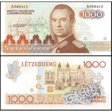 Luxembourg Luxemburgo P-59a Fe 1.000 Francs ND (1985)