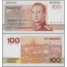 Luxembourg Luxemburgo P-58b Fe 100 Francs ND (1986)