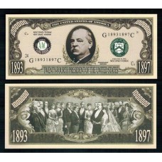 Usa Estados Unidos Md-167 Fe 1 Milhão de Dollars Fantasia Grover Cleveland