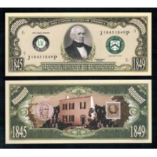 Usa Estados Unidos Md-175 Fe 1 Milhão de Dollars Fantasia James Polk