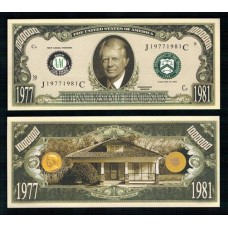 Usa Estados Unidos Md-176 Fe 1 Milhão de Dollars Fantasia Jimmy Carter
