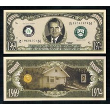Usa Estados Unidos Md-184 Fe 1 Milhão de Dollars Fantasia Richard Nixon