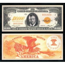 Usa Estados Unidos Md-196 Fe 10.000 Gold Certificate