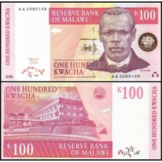 Malawi Malaui P-40a Fe 100 Kwacha 1997 John Chilembwe