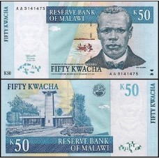 Malawi Malaui P-39a Fe 50 Kwacha 1997 John Chilembwe