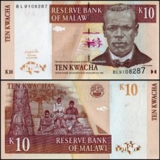Malawi Malaui P-51a Fe 10 Kwacha 2004