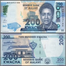 Malawi Malaui P-60b Fe 200 Kwacha 2013 Rose Chibambo