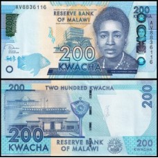 Malawi Malaui P-60e Fe 200 Kwacha 2019 Rose Chibambo 