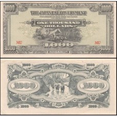 Malaya P-M10b S/Fe 1.000 Dollars 1942 Invasão Japonesa