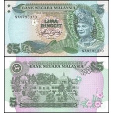 Malaysia Malásia P-20 Fe 5 Ringgit ND (1983) Tunku Abdul Rahman