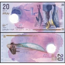 Maldives Ilhas Maldivas P-27b Fe 20 Rufiyaa 2020 Polímero