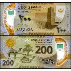 Mauritânia P-25a Fe 200 Ouguyia 2017 Polímero