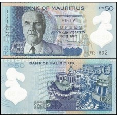 Mauritius Ilhas Maurício P-65a Fe 50 Rupees 2013  Joseph Paturau Polímero