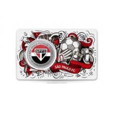 Medalha C/Cartão São Paulo FC 90 Anos Cupro-Níquel Medalha C/Cartão São Paulo FC 90 Anos Cupro-Níquel