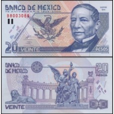 México P-111a Fe 20 Pesos 2000