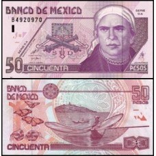 México P-117a.1 Fe 50 Pesos 2000 José Maria Morelos