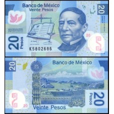 México P-122p Fe 20 Pesos 2011 Polímero