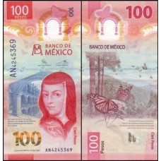 México P-134b.1 Fe 100 Pesos 2020 Sóror Juana Polímero