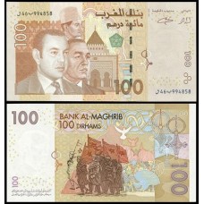 Morocco Marrocos P-70 Fe 100 Dirhams 2002