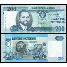 Mozambique Moçambique P-146 Fe 200 Meticais 2006 Samora Machel