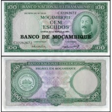 Mozambique Moçambique P-117 Fe 100 Escudos ND (1976-27/3/61)