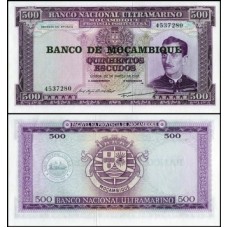 Mozambique Moçambique P-118 Fe 500 Escudos ND (1976-22/3/67)