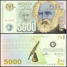 Mujand Republic 5.000 Zilchy 2013 Fe Henry Wadsworth Longfellow Fantasia