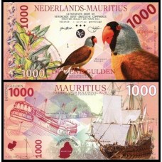 Nederlands Mauritius 1.000 Gulden 2016 Polímero Fantasia