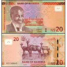 Namíbia P-17b Fe 20 Namibia Dollars 2018
