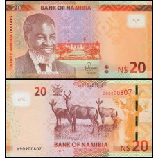 Namíbia P-17a Fe 20 Namibia Dollars 2015