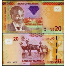 Namíbia P-12a Fe 20 Namibia Dollars 2012