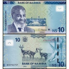 Namíbia P-16b Fe 10 Namíbia Dollars 2021