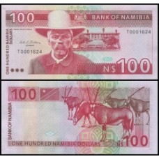 Namíbia P-3a Fe 100 Namibia Dollars ND (1993) Hendrik Witbooi