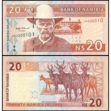 Namíbia P-5a Fe 20 Namibia Dollars ND (1996) Hendrik Witbooi