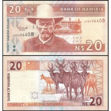 Namíbia P-6a Fe 20 Namibia Dollars ND (2002) Hendrik Witbooi