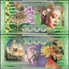 Nederlands Indies 1.000 Gulden 2016 Fe Polímero Fantasia