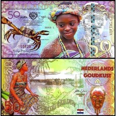 Nederlands Guinea 50 Gulden 2016 Fe Polímero Fantasia