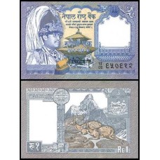Nepal P-37a.2 Fe 1 Rupee ND (1991-)