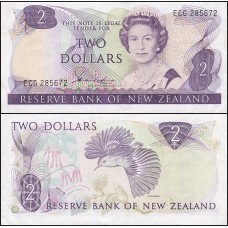 New Zealand Nova Zelândia P-170a Fe 2 Dollars ND (1981-92) Rainha ♛