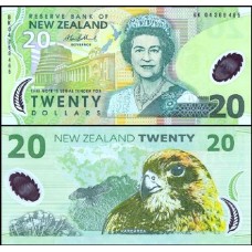 New Zealand Nova Zelândia P-187b.1 Fe 20 Dollars 2004 Polímero Rainha ♛