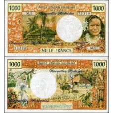 New Hebrides Novas Hébridas P-20c Fe 1.000 Francs ND (1970-80)