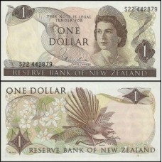 New Zealand Nova Zelândia P-163d Fe 1 Dollar ND (1977) Rainha ♛