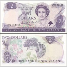 New Zealand Nova Zelândia P-170c Fe 2 Dollars ND (1989) Rainha ♛