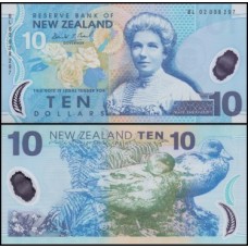 New Zealand Nova Zelândia P-186a.2 Fe 10 Dollars 2002 Polímero 