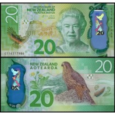 New Zealand Nova Zelândia P-193a Fe 20 Dollars 2016 Polímero Rainha ♛