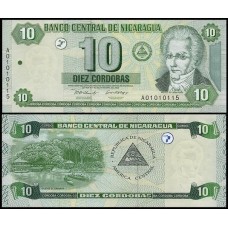 Nicarágua P-191 Fe 10 Córdobas 2002 Miguel de Larreynaga