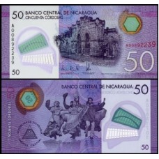 Nicarágua P-211 Fe 50 Córdobas 2014/2015 Polímero