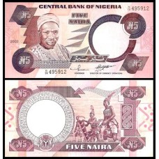 Nigéria P-24g.2 Fe 5 Naira 2002