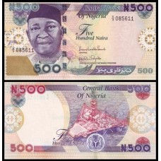Nigéria P-30h.2 Fe 500 Naira 2009 Benjamin Azikiwe