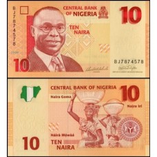Nigéria P-33a Fe 10 Naira 2006